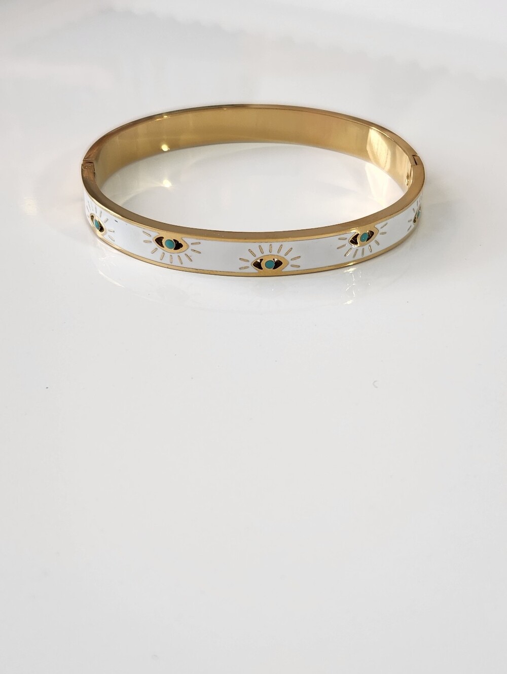 Water Proof Evil Eye Bangle Bracelet